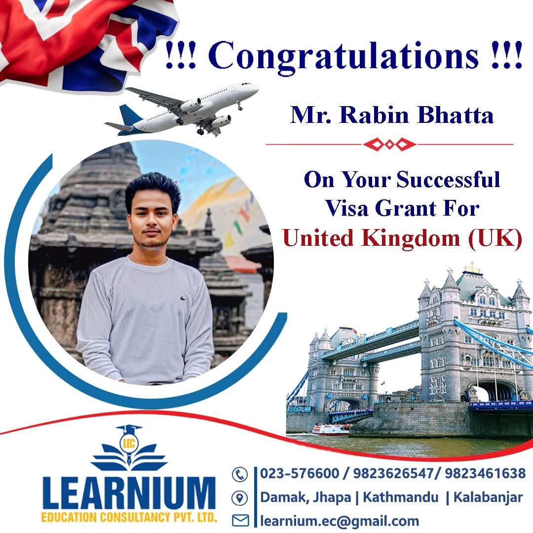 Mr. Rabin Bhatta - UK Visa Grant